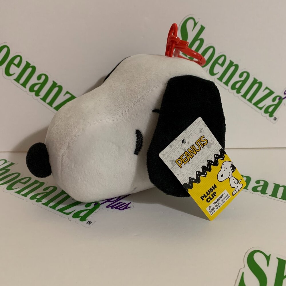 Kcare Plush Clip On Peanuts Snoopy Head Stuffed Dog Hanging 2024 5" x 4"